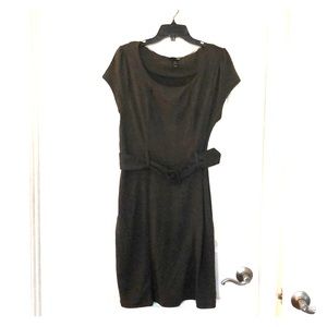 H&M grey belted shift dress